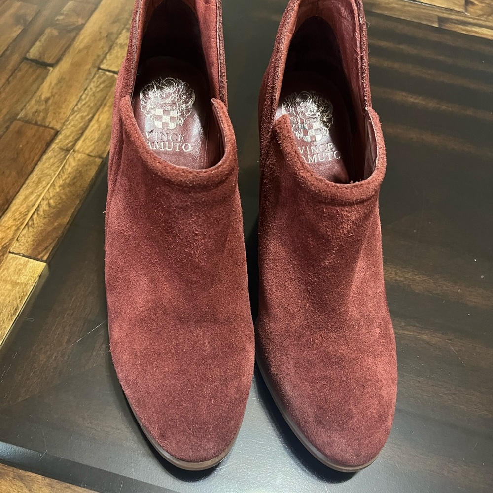 Vince Camuto Francia Leather Suede Ankle booties size 9 - Picture 4 of 11